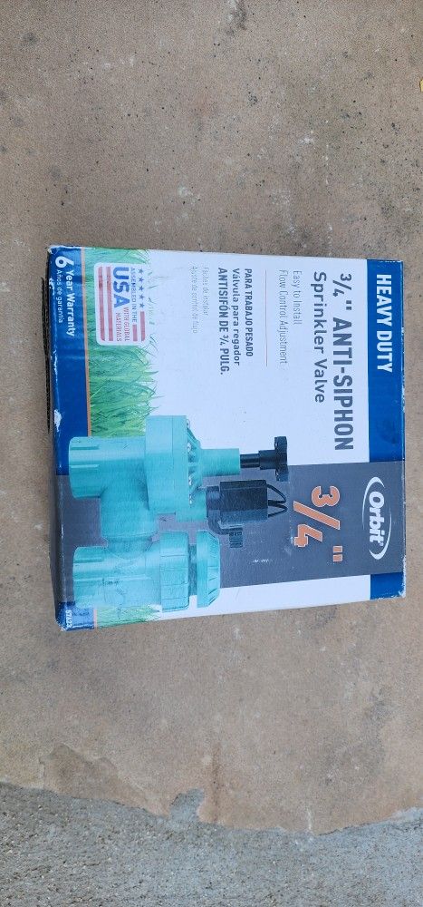 Orbit 3/4" Anti-siphon Valve, NEW
