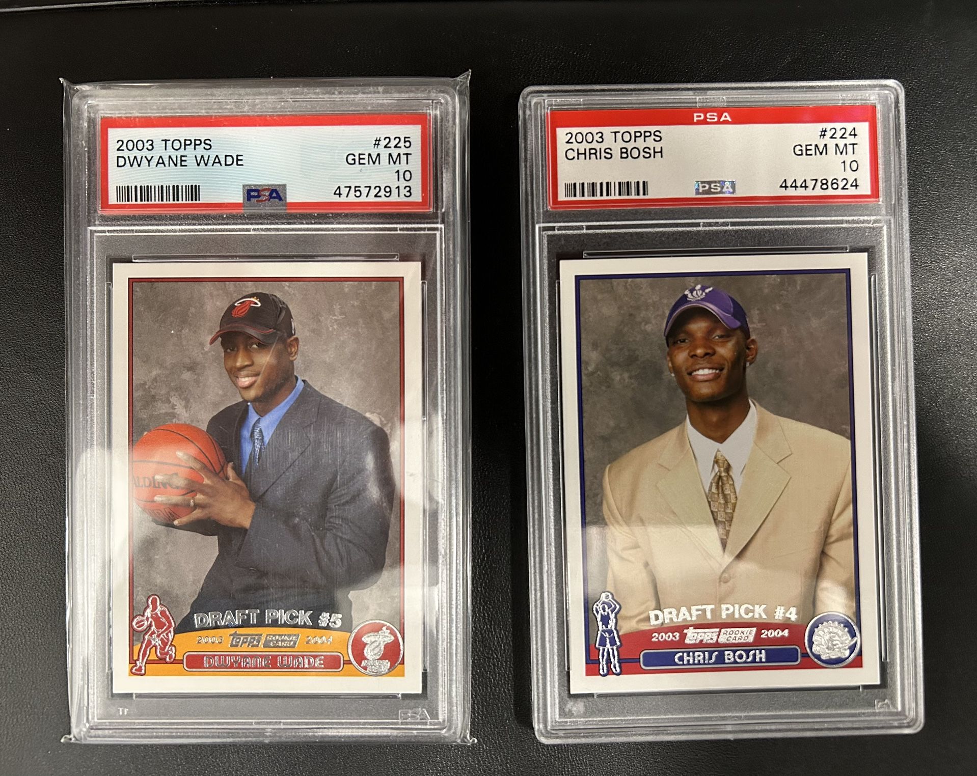Dwayne Wade & Chris Bosh Miami Heat Rookie - Gem Mint PSA 10