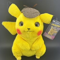 Pokemon plush toy stuffed animal doll Detective Pikachu Movie Edition 9” Anime 