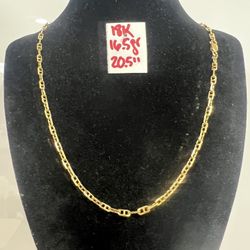 18K Solid Gold Italian Chain 750  For Wedding 16.5Gr 20.5 Inches Long 