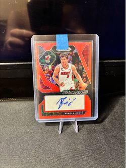 Nikola Jovic Prizm Red Color Match Autograph /88