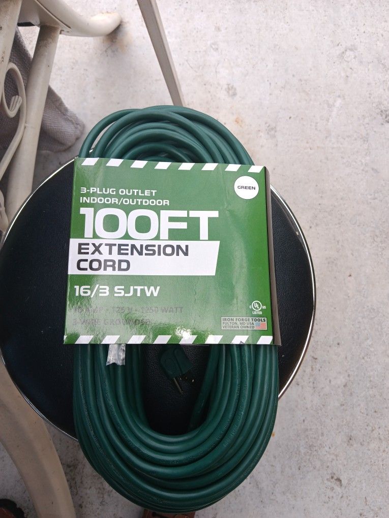 Iron Forge Extension Cord 100'New