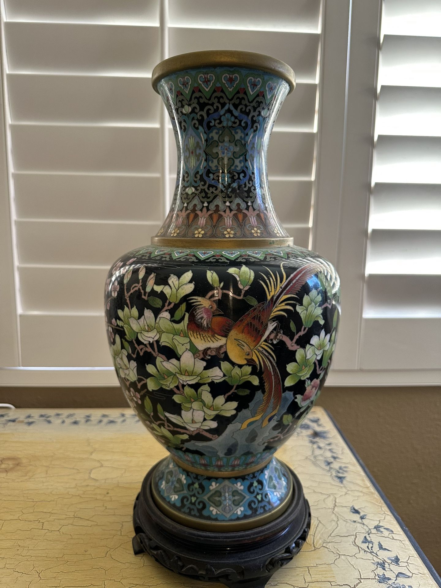 Tall Cloisonné Vase