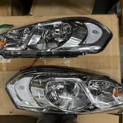 Headlights For 2006 To 2007 Chevy Monte Carlo & 2006 To 2013 Impala LED Clear Housing./ Luces 