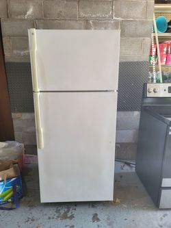 White GE Refrigerator