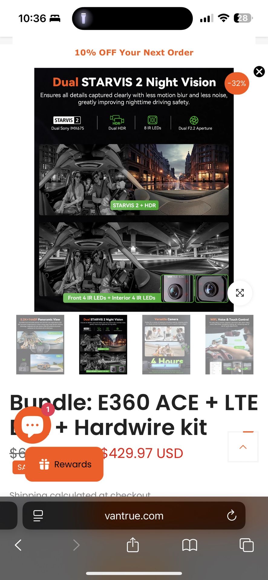 Vantrue E360 Dash Cam