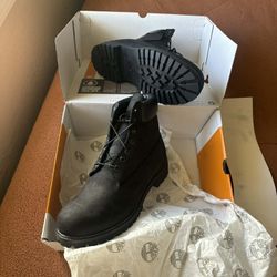 Black Timberland Premium 6 Inch Waterproof Boot
