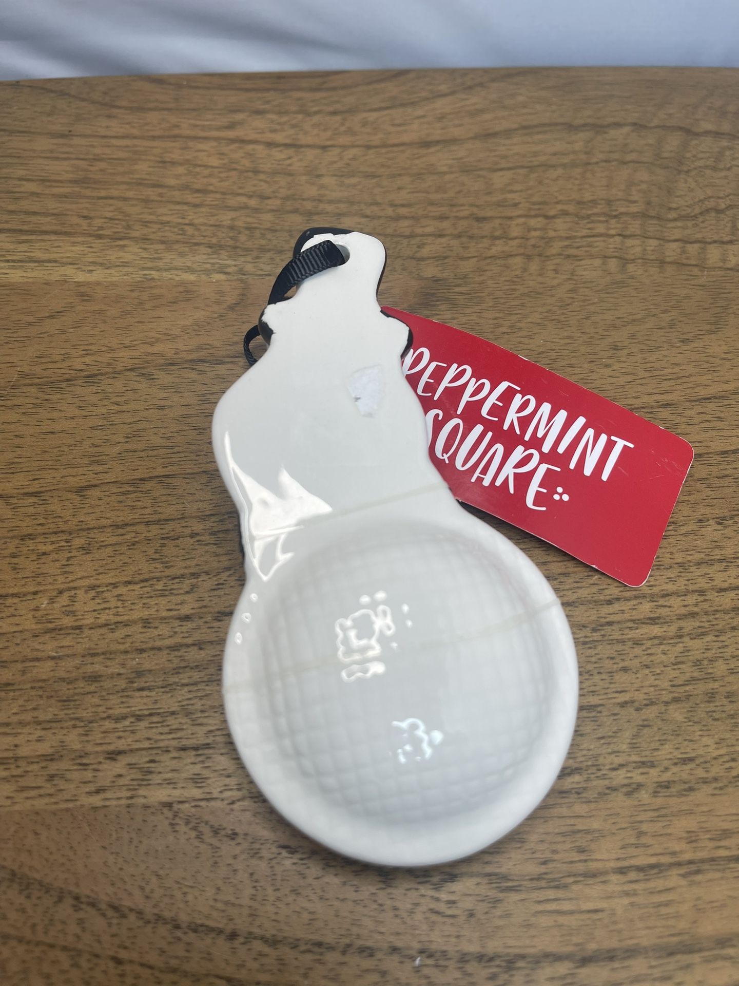 Peppermint Square Holiday Christmas Snowman Measuring Spoons Set