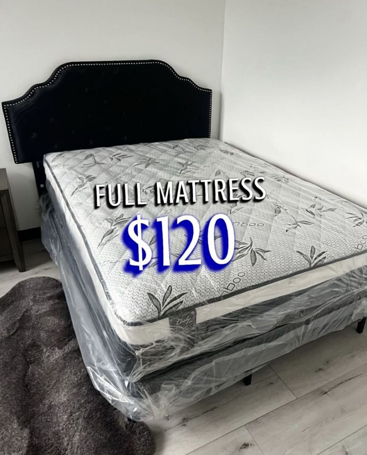 Full Size Mattress Pillow Top Bamboo Brand New