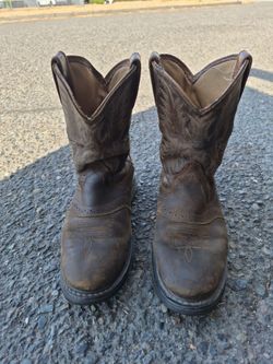 ARIAT Brown Leather Western Work Boots