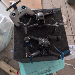 (2)!DJI FPV DRONES ( FOR PARTS) AND RC2 CONTROLLER
