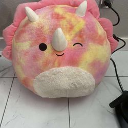 Squishmallows Trinity the Tie Dye Triceratops Fuzzy Belly Large Plush