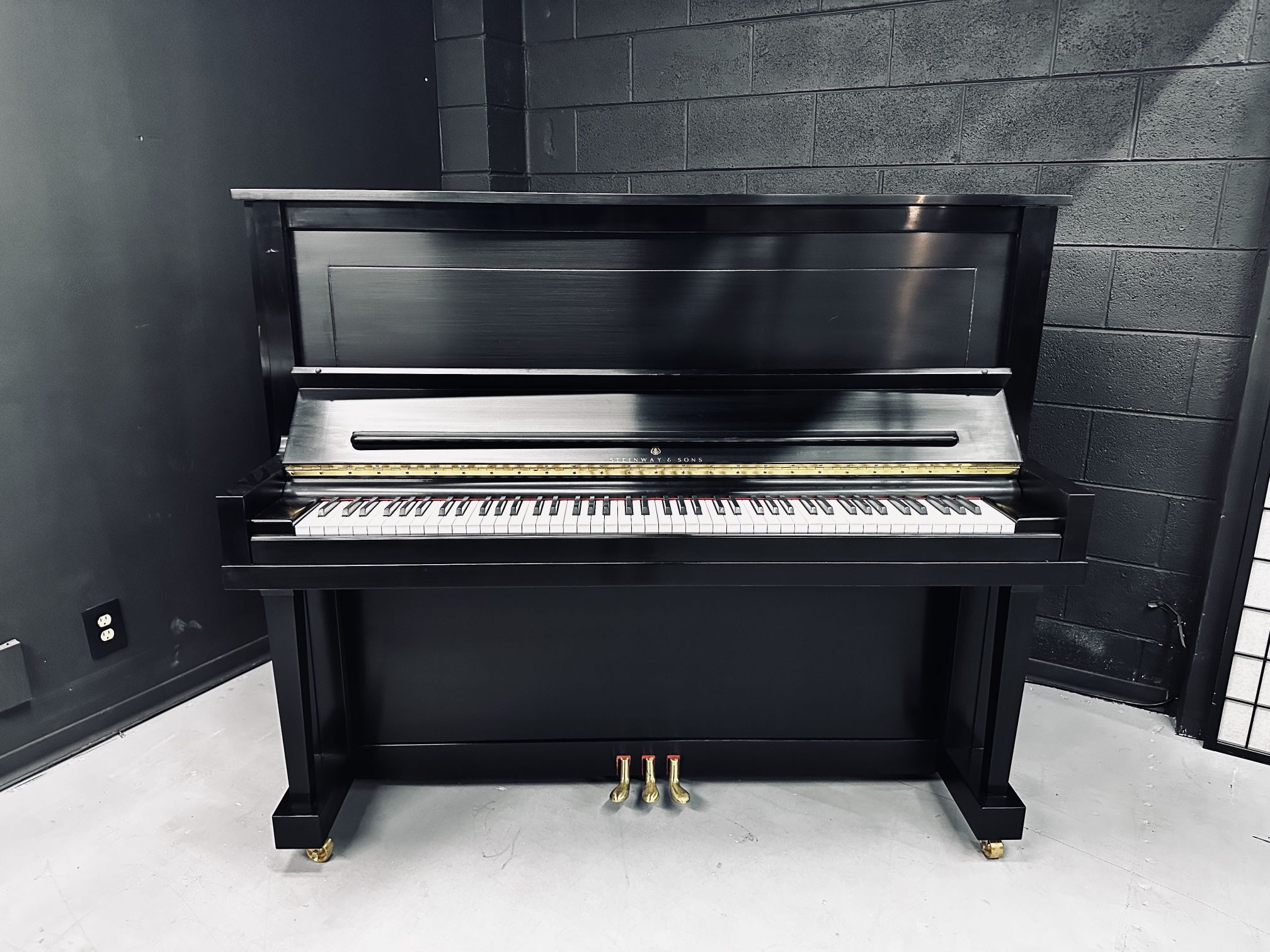 Steinway Model K 52" Ebony Satin Upright Piano