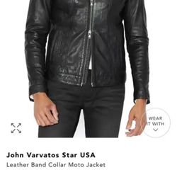 John Varvatos Men’s Leather Jacket