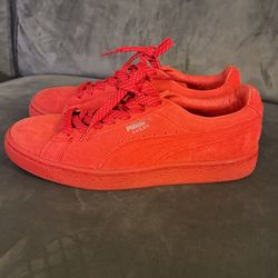 Womens Red Suede Puma Shoes  