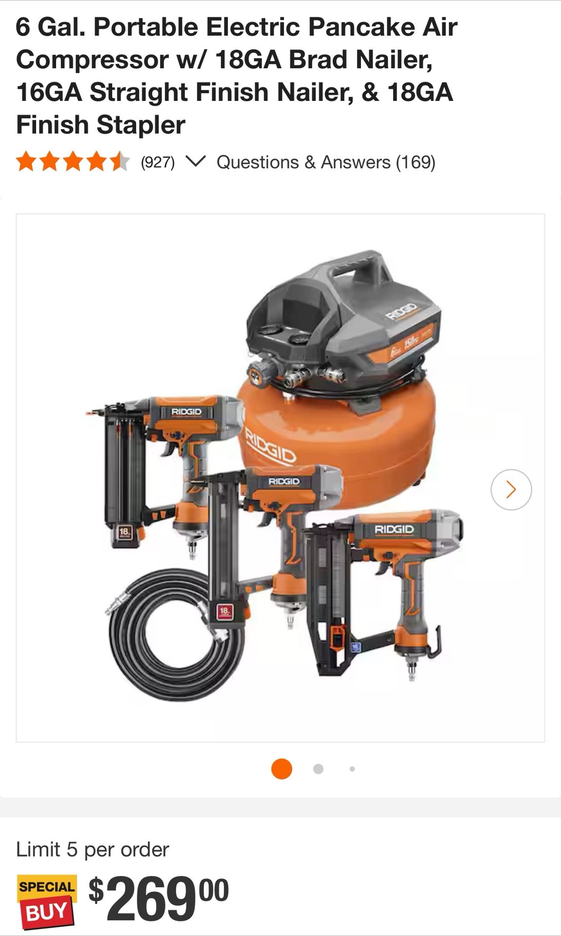 Used Rigid Air Compressor With Nailers