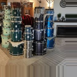 New and used Drum sets cymbals stands bass pedals seats drum kits bateria sale 35-80% off original retail