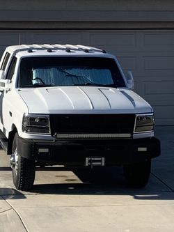 Black Housing Headlights 92-96 Ford Bronco F150 250 350