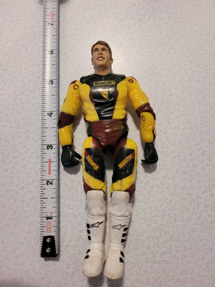 Travis Pastrana #199 No Fear Suzuki Action Figure 6´´ Yellow/Black Motocross