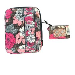 Vera Bradley Tablet Pouch And ID Case In mocha Rouge