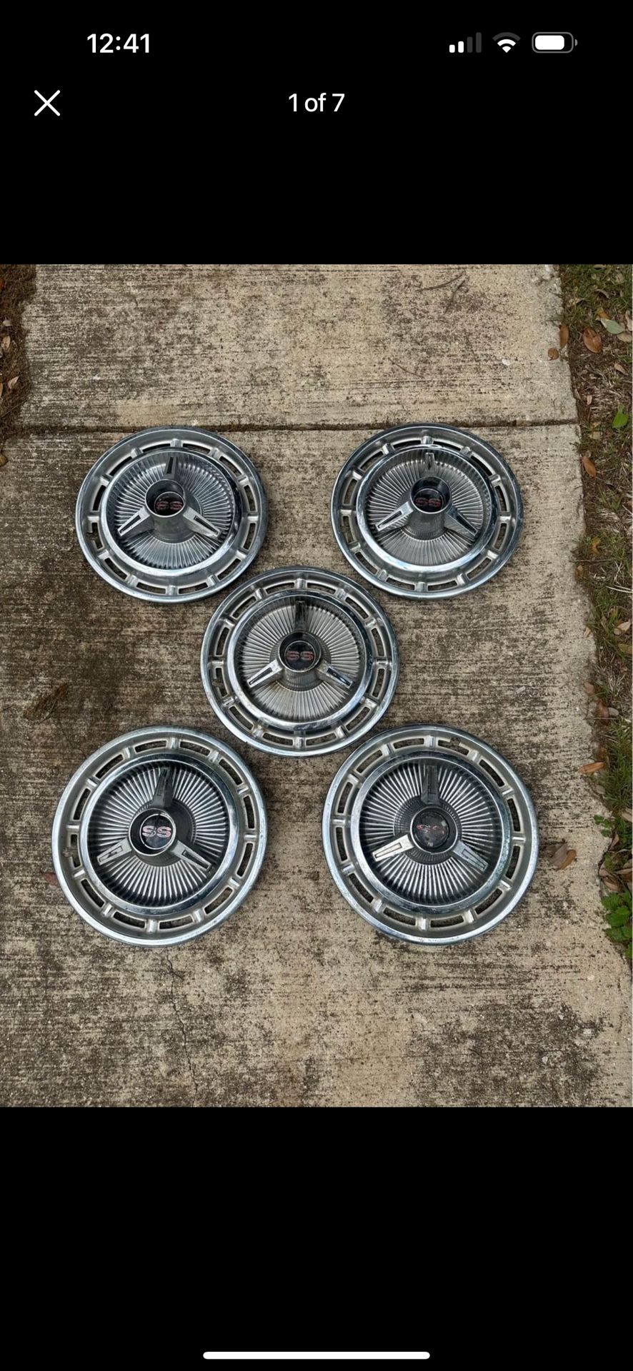 1964 CLASSIC CHEVY EL CAMINO SS HUBCAPS (5)