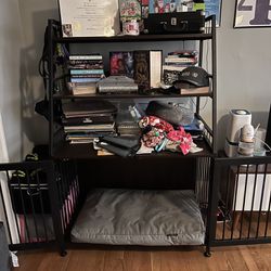 Pet Kennel And Shelving Unit