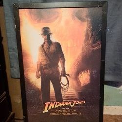 Indiana Jones And The Crystal Skull Movie Poster Painted On Masonite Board