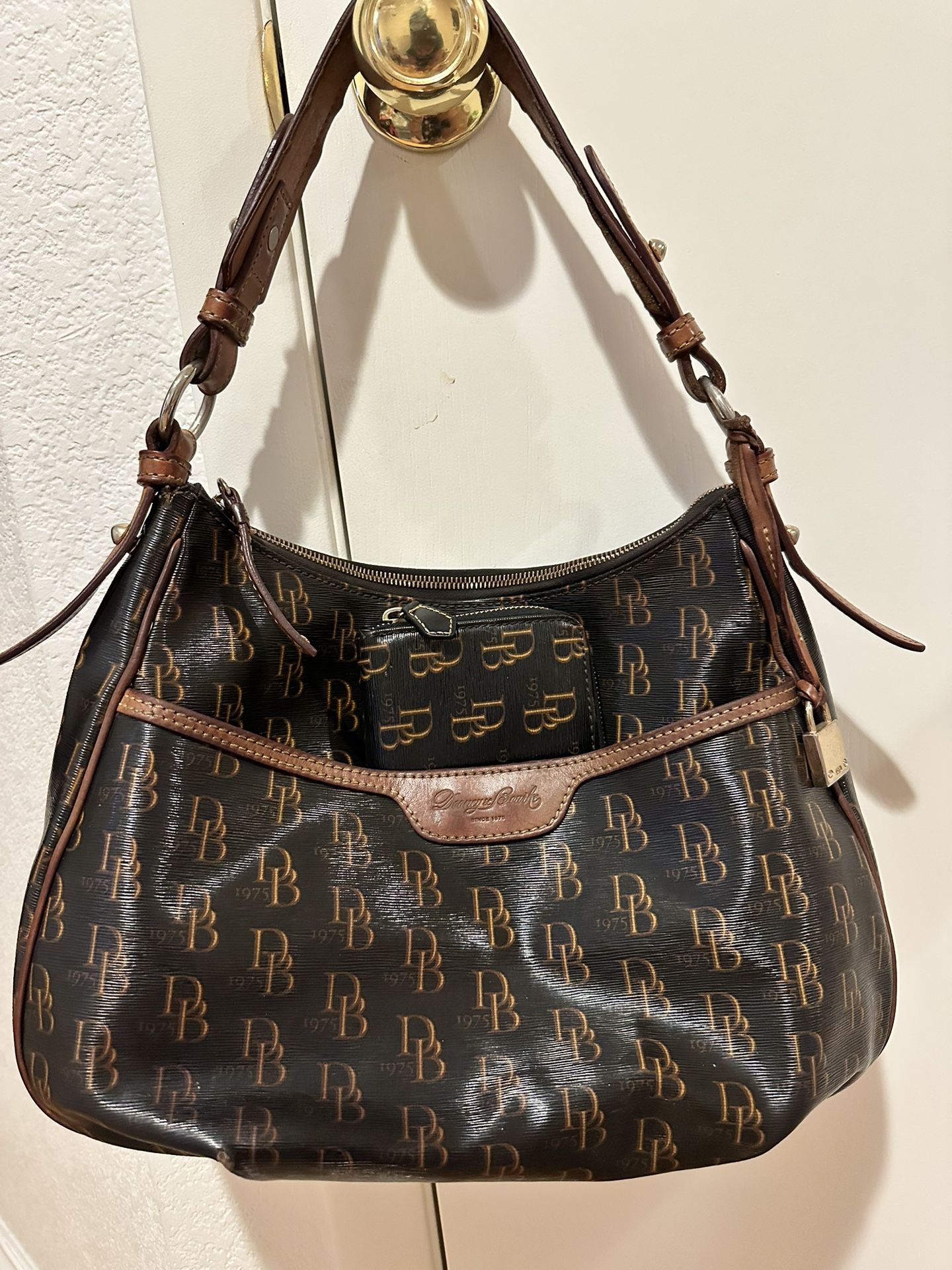 Dooney & Bourke Monogram Shoulder Bag with Wallet Combo