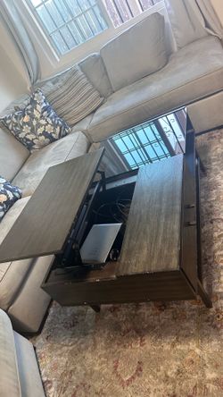 Wood coffee table