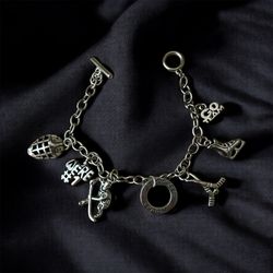 Handmade Ice Or Field Hockey Charm Bracelet 