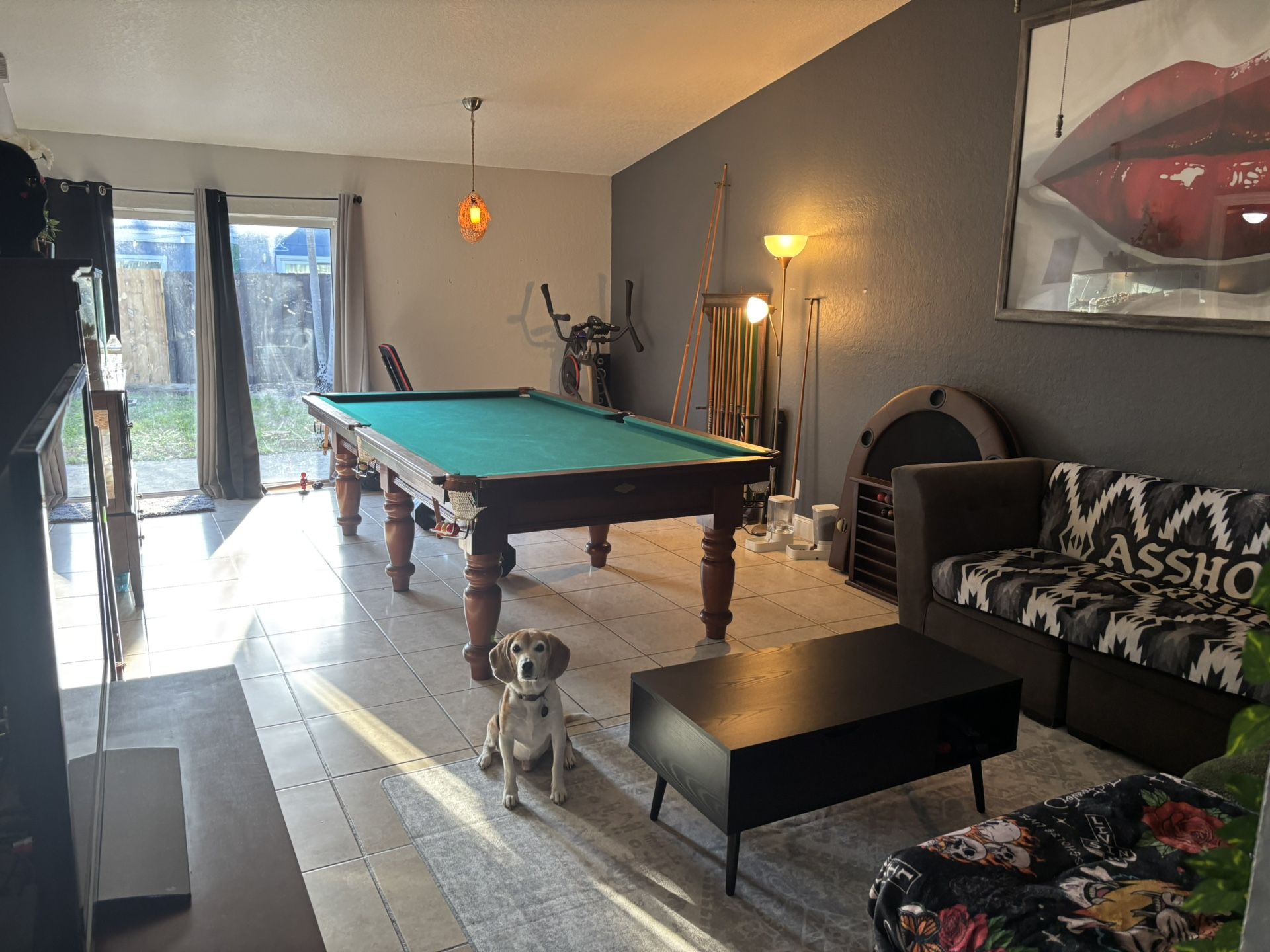 Antique 9ft Snooker Pool Table Billiard