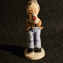 Vintage Japanese Version Of The Original Hummel "Serenade" Ceramic Boy Figurine 