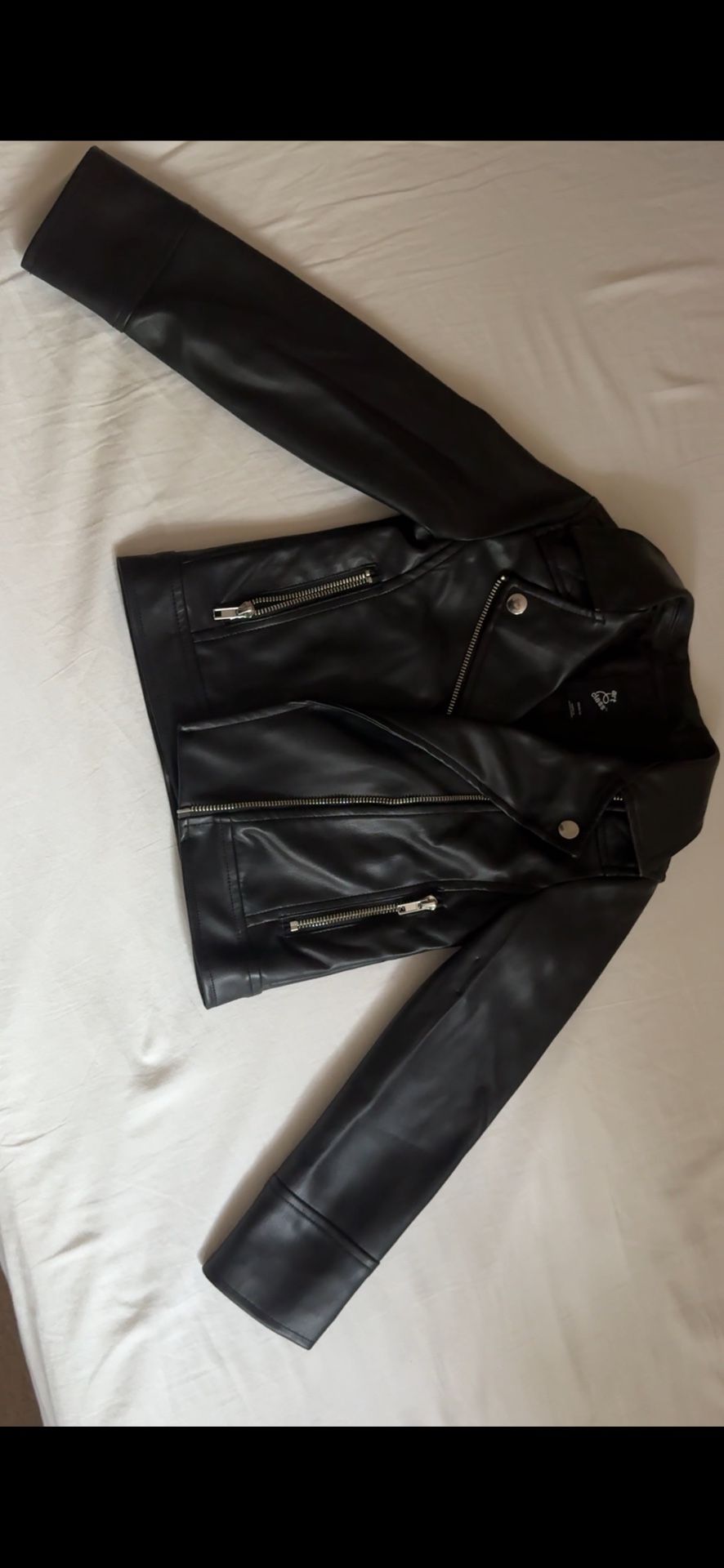 Girls Black Leather Jacket