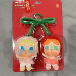POP MART CRYBABY Crying For Love Plush Hanging Card Love You Cherry Much