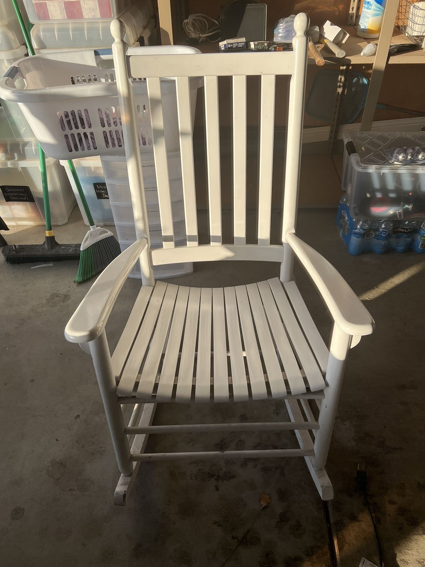 White Wood Rocking Chair
