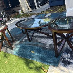 Coffe Table And 3 End tables 