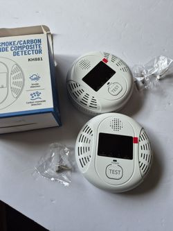New! 2 pack Smoke/Carbon Monoxide Composite Detectors - Double The Protection