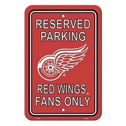 NHL Detroit Red Wings Reserved Parking Sign