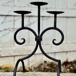 Two Black Candle Holders
