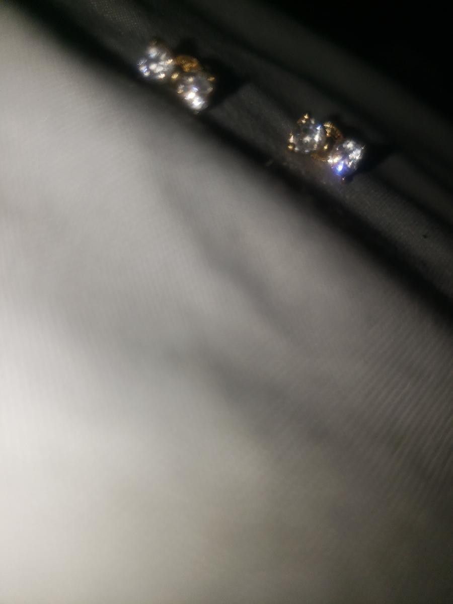 Bow Diamond Gold Earrings