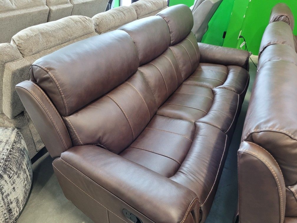❤️ Top Grain Leather Reclining Sofa - Brand New - Special Offer Up Pricing This Week!