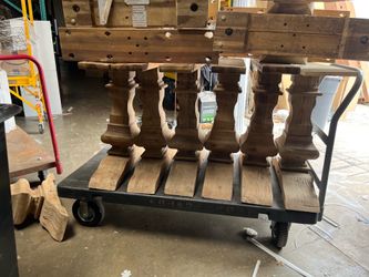 Wood tables with legs