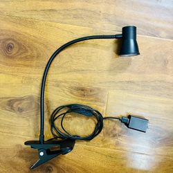 LED Lamp with Clip On Light for Office Home Desk Bedside Reading Black Color New condition 