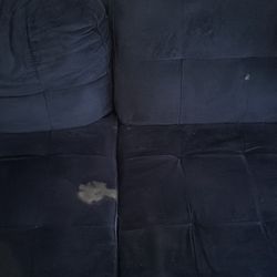 Blue couch With Ottoman 