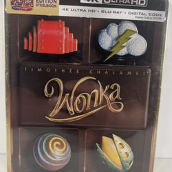 Wonka (4K+Blu-Ray+Digital) Steelbook Walmart Exclusive Limited Edition Sealed
