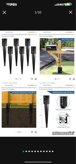 Fence post anchors set of 6 or 12
