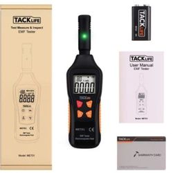 TACKLIFE Meter, Electromagnetic Field Radiation Detector 5HZ—3500MHz With 3 Levels Sound-Light Alarm - MET01