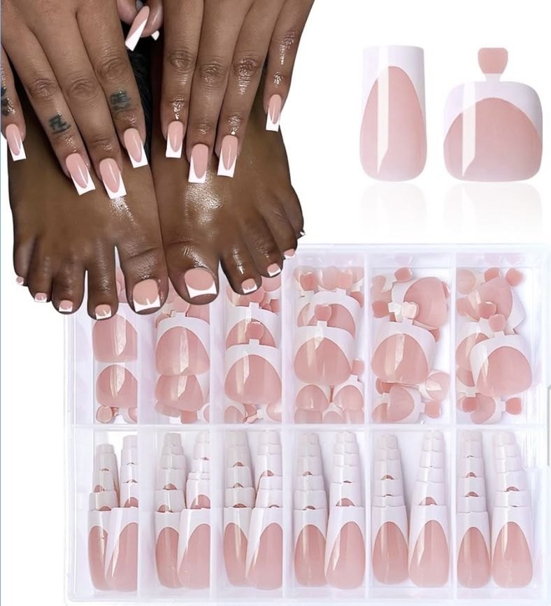 Nude French Tip Press On For Nails & Toes