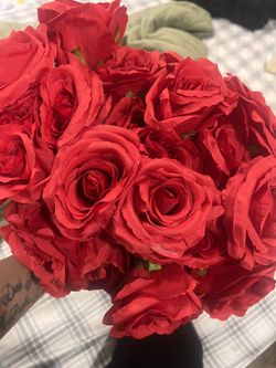 50 Red Artificial Roses