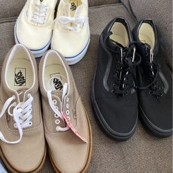 All R New Black Vans Are Size 13 White Ones Are 9 1 2 Brown